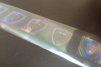 Transparent holograms in sheets