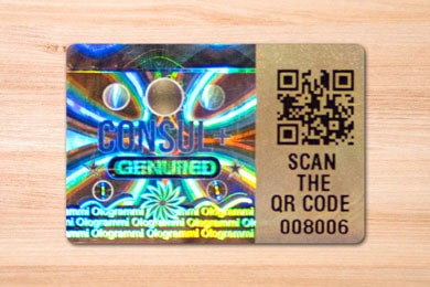 Holograms with dynamic QR Code