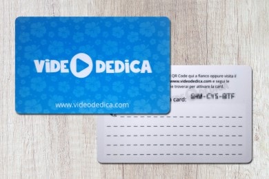 Card con QR code e banda scrivibile